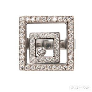 18kt White Gold and Diamond "Happy Spirit" Ring, Chopard