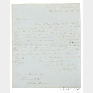 Brown, John (1800-1859) Autograph Note Signed and Endorsed Check, 1 December 1859.