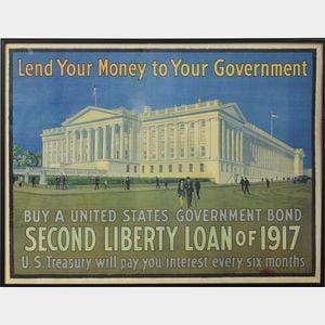 Framed WWI Lend Your Money To Your Government Poster