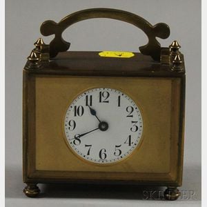 French Brass Table Timepiece