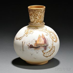 Mount Washington Glass Crown Milano Vase