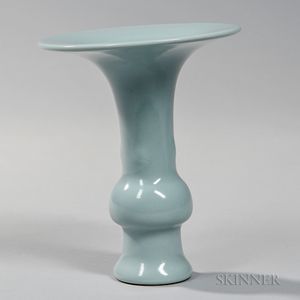 Pale Blue-glazed Gu Vase