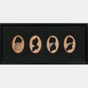 Four Silhouette Portraits of the Morrill Family