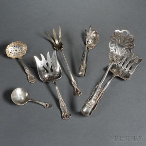 Six Pieces of American Sterling Silver Flatware