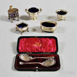 Seven English Sterling Silver Tableware Items