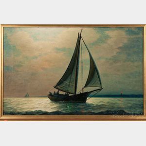 Attributed to James Gale Tyler (American, 1855-1931) Sunset Sail