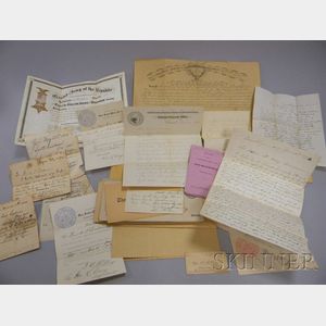 Group of Civil War Service Related Frank Eastman Correspondence and Documents
