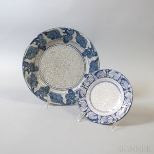 Dedham Pottery Turkey Saucer and Grape Plate