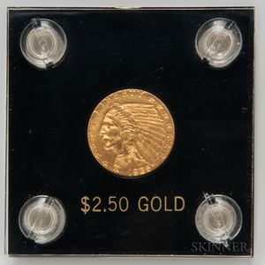 1925-D $2.50 Indian Head Gold Coin. 
