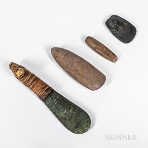 Four New Guinea Stone Adze Blades