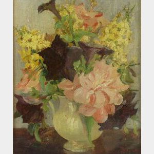 Edna Ellis Baylor (American, b. 1882) Still Life with Spring Blossoms