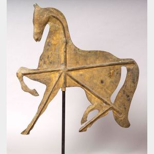 Sheet Copper Prancing Horse Weather Vane