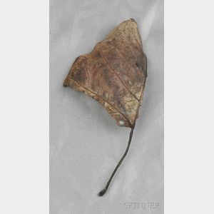 Oxidized Metal Leaf Brooch, John Iversen
