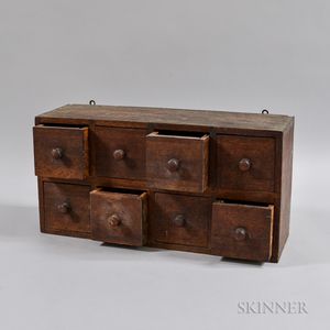 Small Walnut Eight-drawer Spice Box
