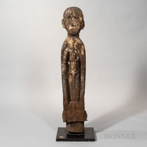 Kenyah-Kayan Dayak Hardwood Post Figure, Hampatong