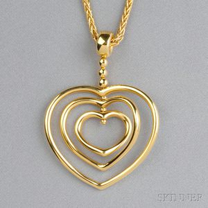 18kt Gold Heart Pendant