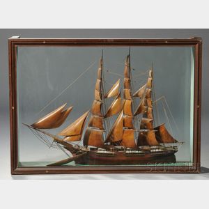Cased Wooden Model of the Ship Alice