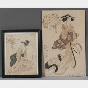 Toyohiro and Eizan, Two Woodblock Prints