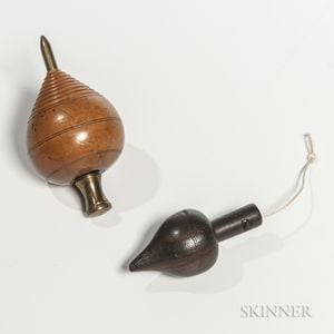 Two Wooden Plumb Bobs