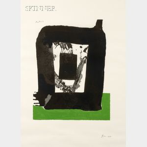 Robert Motherwell (American, 1915-1991) Untitled (Black and Green)