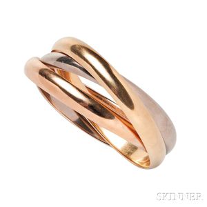 18kt Tricolor Gold "Trinity" Bracelet, Cartier