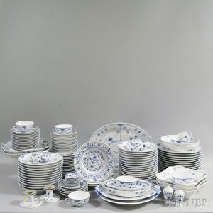 Royal Copenhagen Blue Fluted Porcelain Luncheon Set