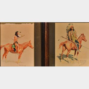 Frederic Remington (American, 1861-1909) Three Images from A Bunch Of Buckskins
