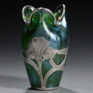 Loetz Silver Overlay Vase