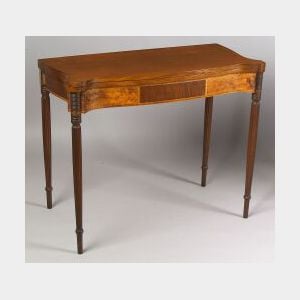 Federal Cherry Inlaid Card Table