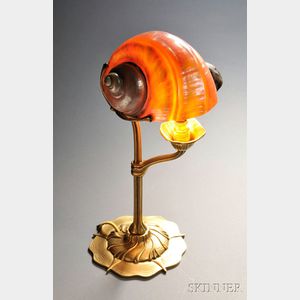 Art Nouveau Nautilus Shell Table Lamp