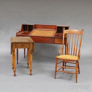 Country Writing Desk, Drop-leaf Table, and Chair