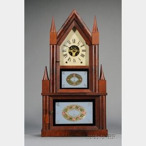 Mahogany Double-Steeple Clock by Birge and Fuller