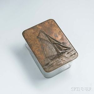 Small Arts and Crafts Box with Sailing Yacht