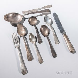 Dominick & Haff "Old English Antique" Pattern Sterling Silver Flatware Service