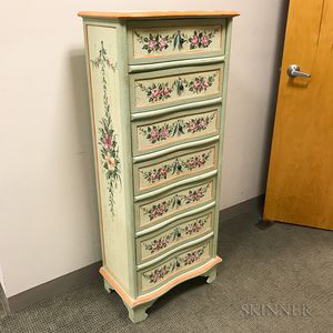 Floral-painted Chest of Drawers