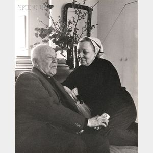 Lotte Jacobi (American, 1896-1990) Paul and Hazel Strand, Orgeval, France