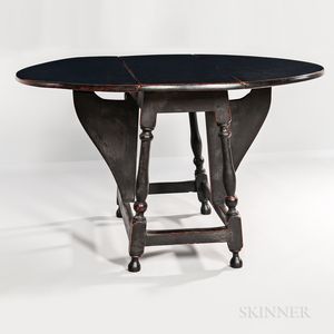 Black-painted Maple and Pine Butterfly Table