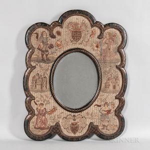 Needlework-framed Mirror