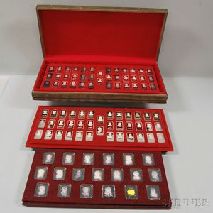 Three Boxed Sets of Commemorative and Collectible .999 Silver Ingots