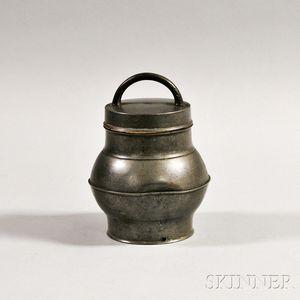 French Pewter Covered Jar