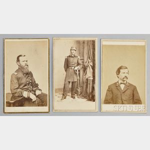 Three Carte-de-visite Photographs of Officers who Served on Board the USS Monitor