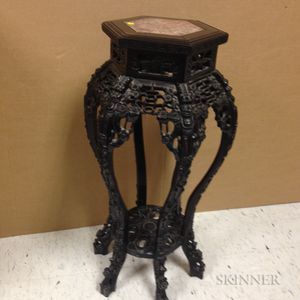 Carved Marble-top Stand