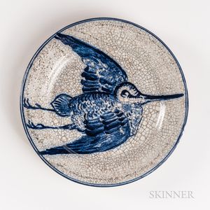 Dedham Pottery Woodcock in Flight Plate