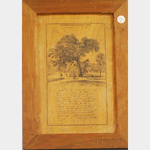 "The Great Elm of Boston Common" Commemorative Printed Wooden Plaque