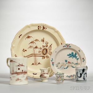 Six Early Staffordshire Pottery Items
