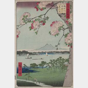 Utagawa Hiroshige (1797-1858),Sumidagawa River/Sakura