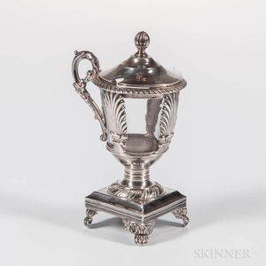 French .950 Silver Condiment Pot