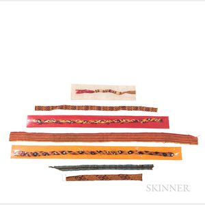 Seven Chancay Textile Strips