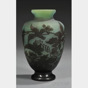 Galle Cameo Glass Vase