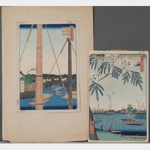 Utagawa Hiroshige (1797-1868),Two Woodblock Prints